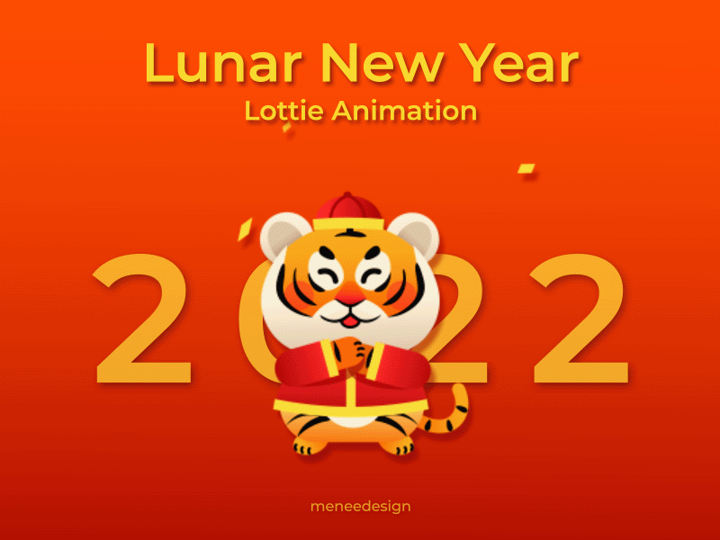 Tiger New Year animation design chinese new year gif animation lottie animation lottiefiles lunar new year motion design motion graphics svg animation tiger 2022 tiger animation tiger zodiac