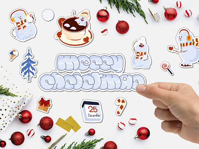 Snowman Stickers / Christmas