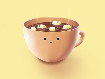 Happy coffee mug design graphic design illustration