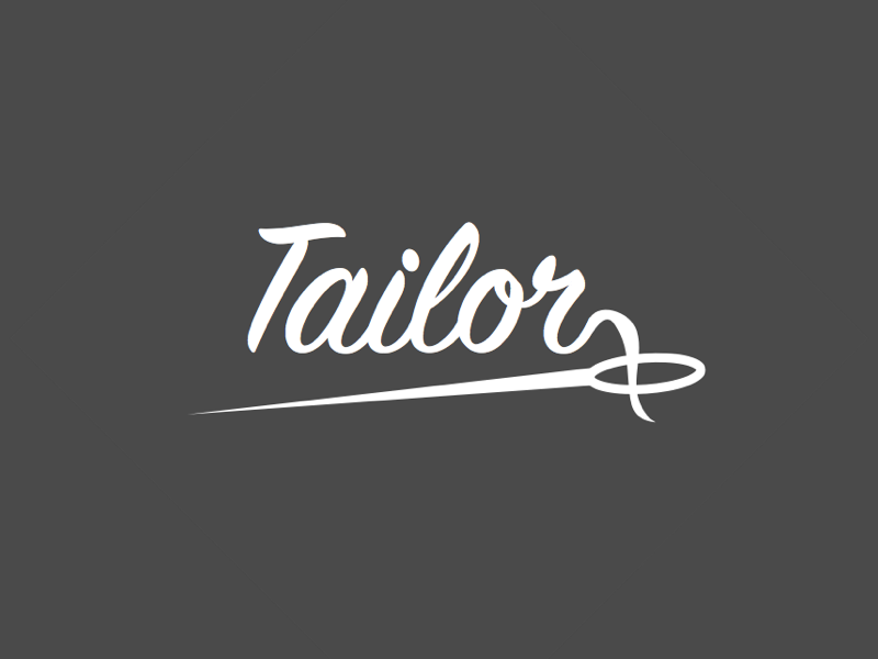 Classic tailor logo with old sewing machine design