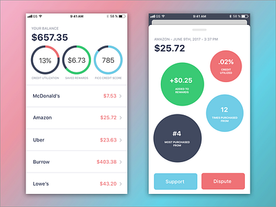 Credit Card App Design app colors credit card ios material money ui ui design