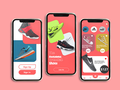 Branded Shoe UI Design app design flat graphic design icon illustration logo typography ui ux