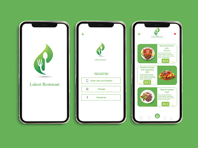 Lahori food app app art design flat food food and drink app food app graphic design icon logo register sign sign in screen sign up screen signup typography ui ux