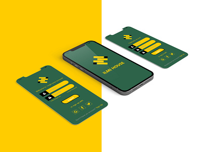 Ilmi House Sign In Screen animation app design food food app green and yellow icon sign in sign in screen sign up sign up screen signup typography ui ux