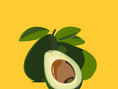 Avocado avocado design fresh fruit illustration summer yellow
