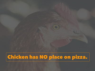 Chicken No On Pizza 1x