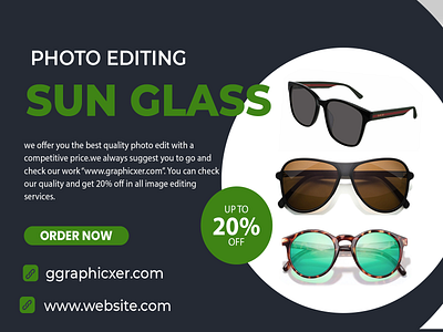 Photo edit(Sunglass) background removal background remove cleaning color correction design image editing