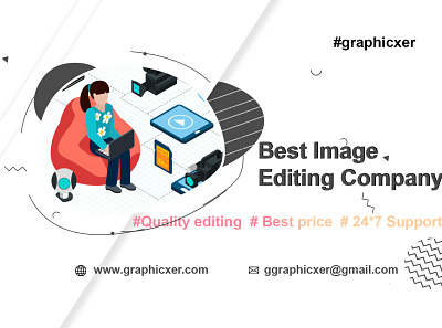 Banner for Image editing company background remove beauty retouching color correction design graphic design illustration image editing logo