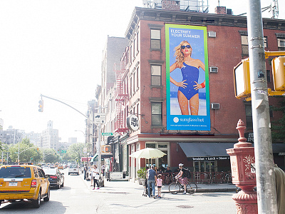Sunglass Hut - Electrify Your Summer NYC Campaign art direction billboard design gradient vibrant