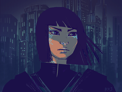 Cyberpunk cyberpunk drawing illustration scifi