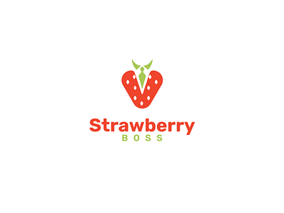 Strawberry shop logo design branding design flat logo minimal minimalist logo modern logo simple strawberry typography