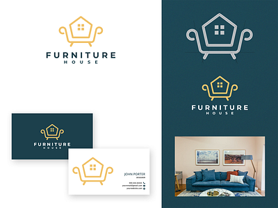 Furniture minimalist logo design a logo design branding design flat furniture logo furniture store illustration logo logo design luxury brand luxury design luxury logo minimal minimalist logo modern modern logo simple