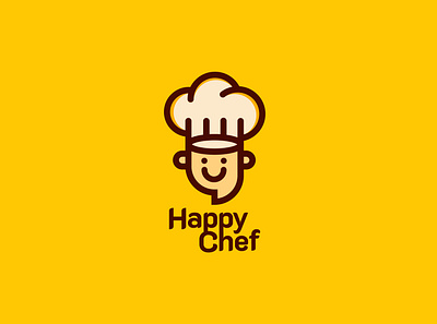 Happy chef logo design best logo design branding business logo chef logo design flat happy chef happy logo logo logo design logo mark logos minimal minimalist logo modern logo simple