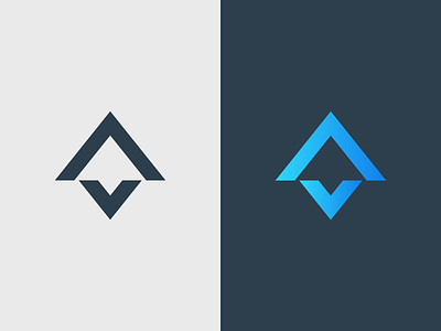 AV simple monogram logo design