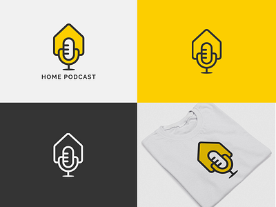 Home podcast minimalist logo design branding design flat logo graphic design illustration logo logo design minimal minimalist logo modern logo music logo simple vector