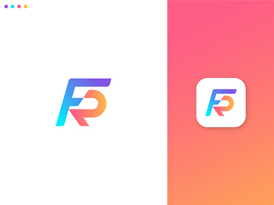 F+R Letter Modern logo design