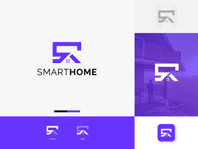 S+Home logo design (Smart home)