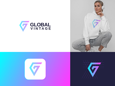 VG modern logo design Logo design