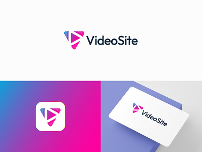 Videosite logo design branding design graphic design illustration logo minimal minimalis minimalist logo modern logo music logo play logo simple video logo video site logo