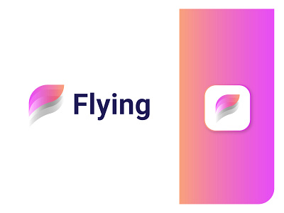 Flying Modern logo branding design f iconinc logo f letter logo f logo f modern logo illustration logo minimal minimalist logo modern logo simple vector