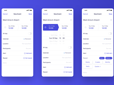 Creating Event by Alexandra Bondar on Dribbble