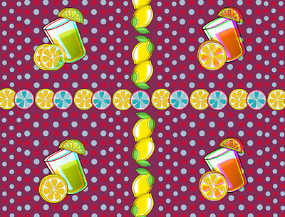 citrus citrus illustration lemon orange pattern design