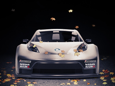 Nissan Leaf Nismo RC 3d art black car cgi illustration leaf nismo nissan render vehicle