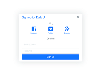 Modal Sign Up Sheet daily ui dailyui day1 login login form modal registration registration form sign up signup web