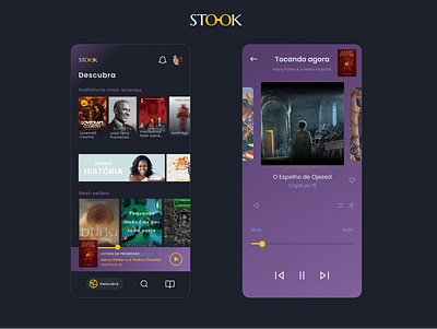 Stook - Audiobook Player app audio audio app audiobook book challenge daily dailyui design player sound ui ui design