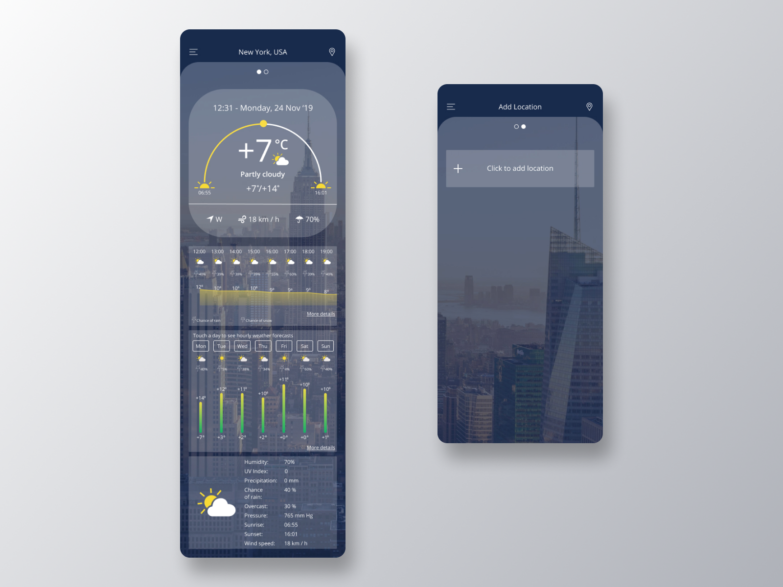 Weather App Ui Ux Design By Mivgor On Dribbble Weather App Ui Ux Design By Mivgor On Dribbble