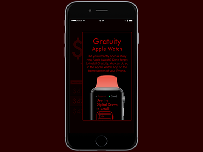 Gratuity for Apple Watch Advertising Screen advertising app apple watch development ios marketing