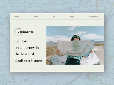 Découvertes Travel • Landing Page design ui