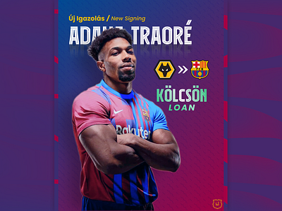 Barca Design / New Signing - Adama on Loan barca branding football graphic design