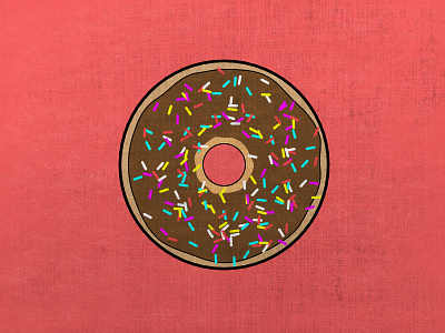 Alphabet - D (4/26) affinity designer alphabet designer donut flashcard illustration vector