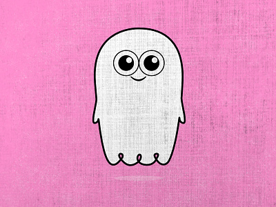 Alphabet - G (7/26) affinity designer alphabet flashcard ghost illustration pink vector