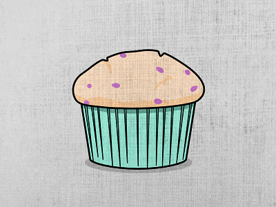 Alphabet - M (13/26) affinity designer alphabet blueberry flashcard food illustration lines muffin vector yum