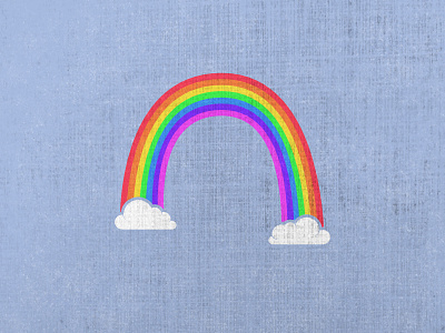 Alphabet - R (18/26) affinity designer alphabet clouds colors flashcard illustration lines rainbow vector