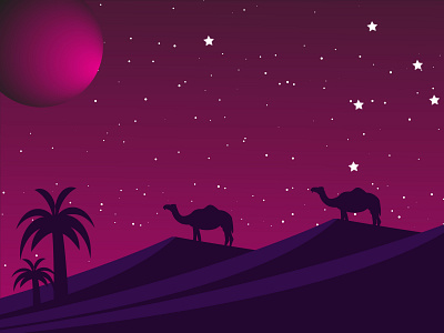 background illustration adobe illustrator backpack design illustration night silhouette sky stars vector wallpaper