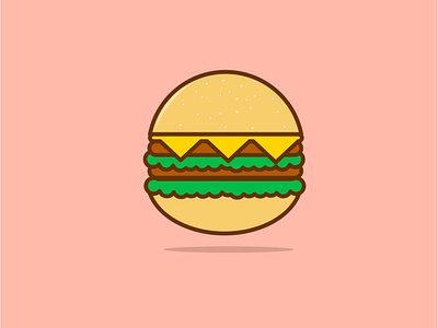 hamburger fast food illustration adobe illustrator burger cartoon design doodle food hamburger illustration vector wallpaper