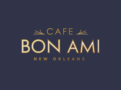 Cafe Bon Ami pt I cafe coffee gold grass logo nola shop