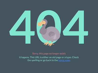 Daily UI 008 404 Page 404 dailyui dodo ui