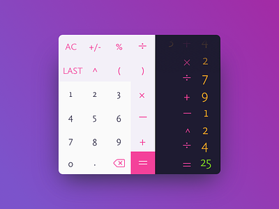 Daily UI #004 - Calculator calculator dailyui