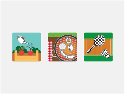 Favourite Outdoor Activities Icons adobe illustrator adobe photoshop icon set