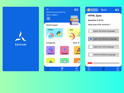 Education App by Ramadhani Riparro coding design education education app programming ui uidesign