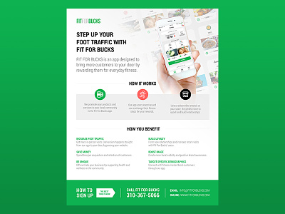 Fit For Bucks Flyer app design graphic design uxui