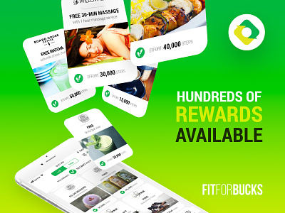 Fit For Bucks - Rewards app design branding illustration logo social media ux designer uxui visual designer