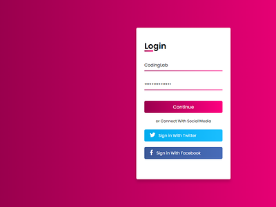 Facebook Login & Signup Page using HTML CSS