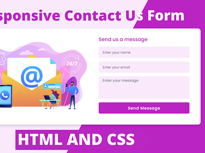 Responsive Contact Us Form in HTML CSS contact form design contact page design contact us form contact us page contactufordesign contactusform contactuspage contactuspagedesign form design html css htmscss responsive contact us form responsive contact us page