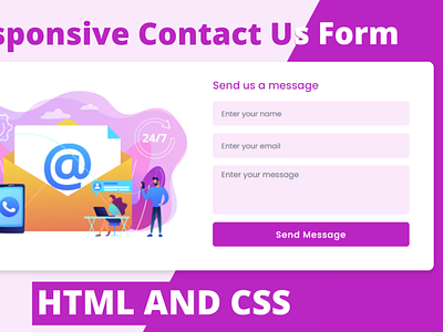 Responsive Contact Us Form in HTML CSS