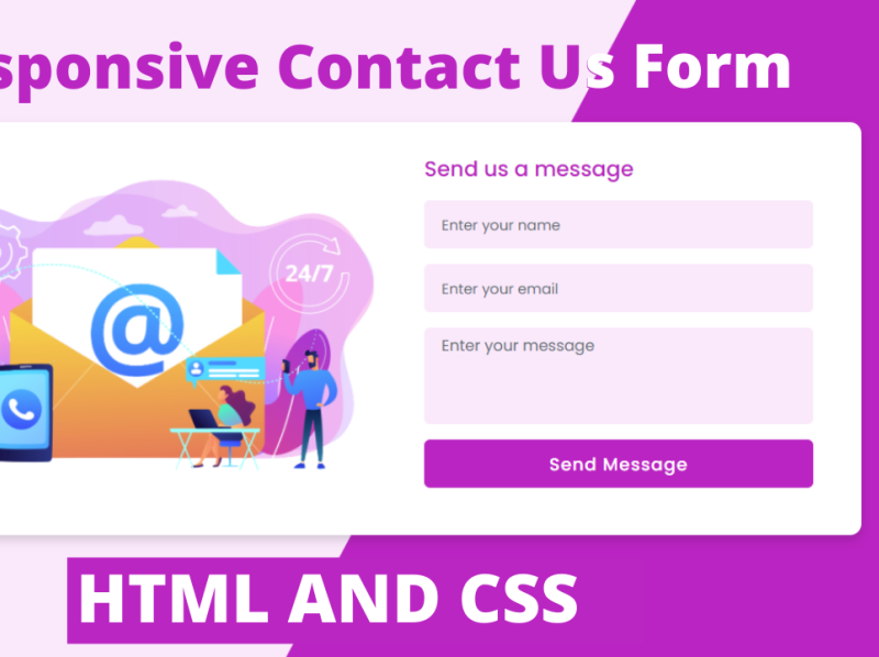 Responsive Contact Us Form In HTML CSS By Codinglabweb On Dribbble